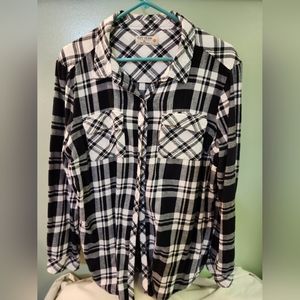 Black and white ruff hewn flannel xl